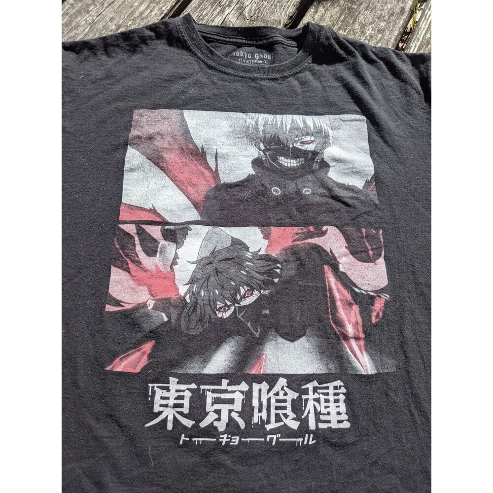 Tokyo Ghoul Shirt Mens 2XL Black Anime Kaneki Ken Graphic Tee Funimation L